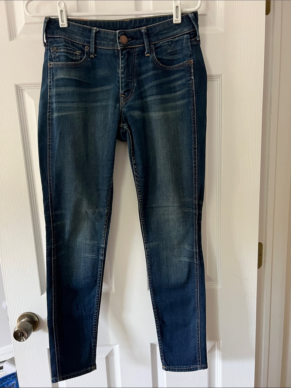 True Religion Dark Indigo Jeans with Contrast Stitching